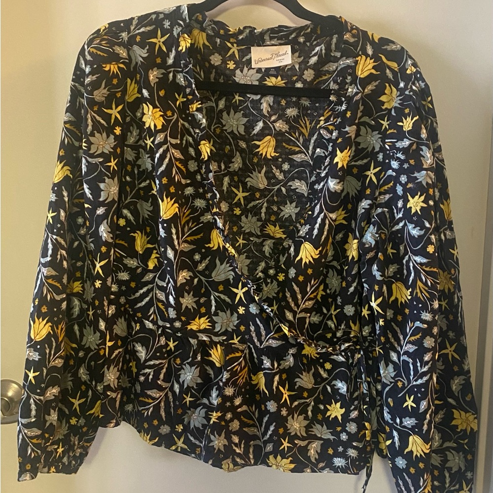 Floral Wrap Blouse